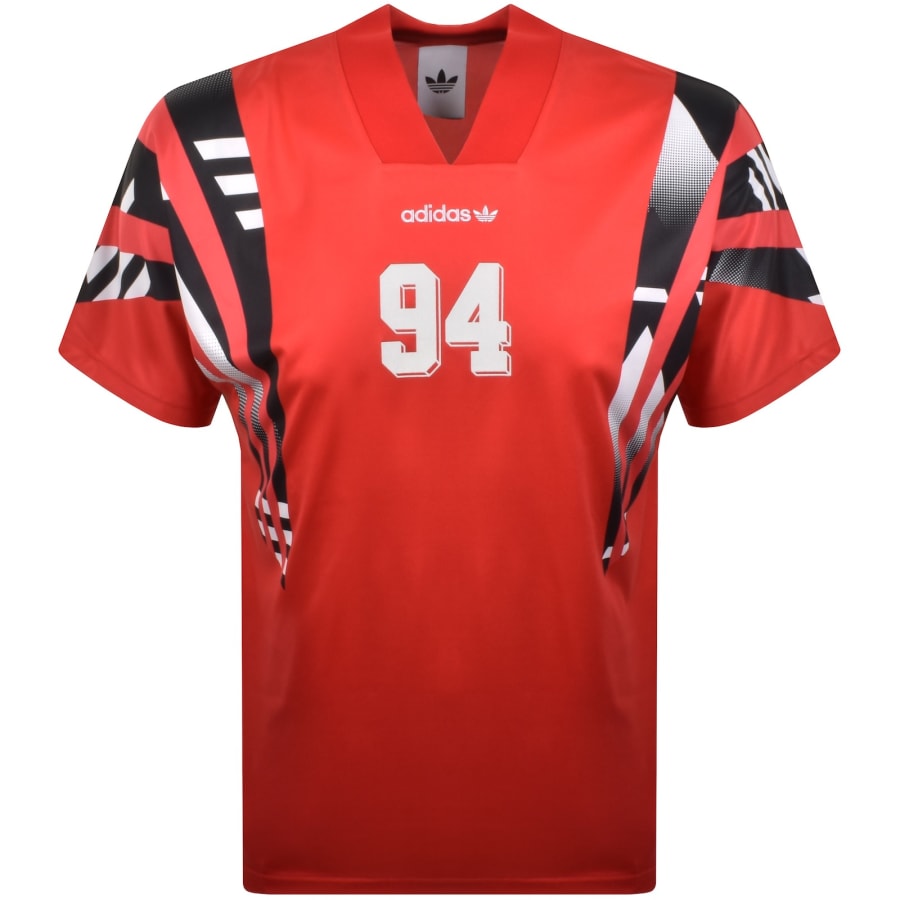  ユニフォーム 94 半袖シャツ adidas Originals Santiago T Shirt Red | Mainline Menswear gb
